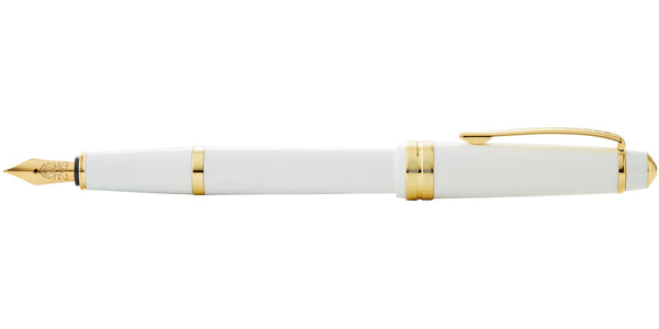 Cross Bailey Light™ Polished White Resin And Gold Tone Medium Nib Fountain Pen