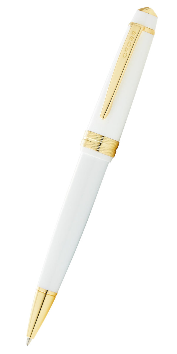 cross Bailey Light™ Polished White Resin and Gold Tone Ballpoint Pen