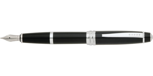 Cross Bailey™ Black Lacquer Stainless Steel Medium Nib Fountain Pen