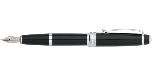 Cross Bailey™ Black Lacquer Stainless Steel Medium Nib Fountain Pen