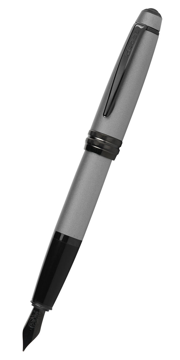cross Bailey™ Matte Gray Lacquer Stainless Steel Extra-Fine Nib Fountain Pen