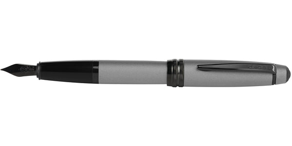 Cross Bailey™ Matte Gray Lacquer Stainless Steel Fine Nib Fountain Pen