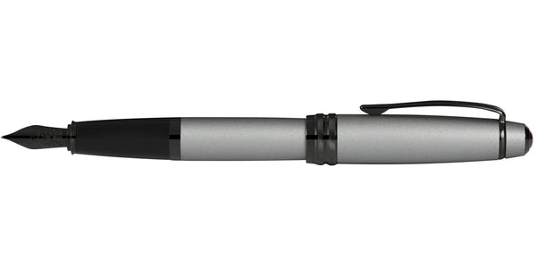 Cross Bailey™ Matte Gray Lacquer Stainless Steel Medium Nib Fountain Pen