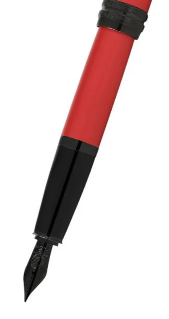 Cross Bailey™ Matte Red Lacquer Stainless Steel Medium Nib Fountain Pen
