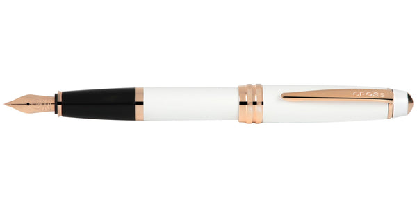 Cross Bailey™ Pearlescent White Lacquer Rose Gold Plated Stainless Steel Fine Nib Fountain Pen