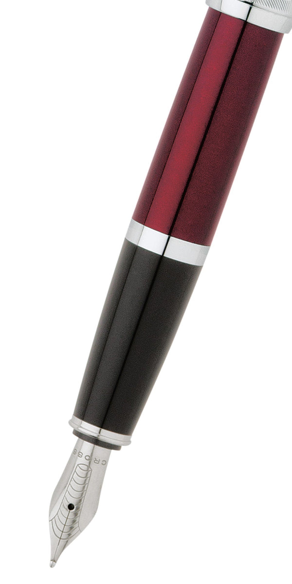 Cross Bailey™ Red Lacquer Stainless Steel Medium Nib Fountain Pen