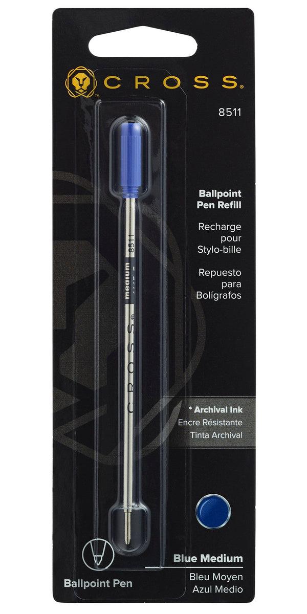 Cross Ballpoint Pen Refill - Blue - Medium - Packaged One Per Card