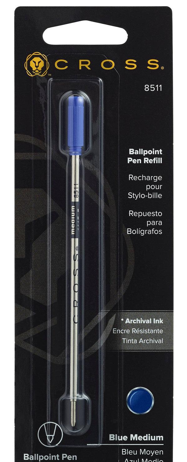 Cross Ballpoint Pen Refill - Blue - Medium - Packaged One Per Card