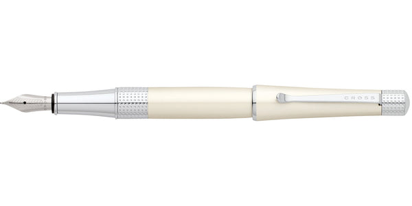 Cross Beverly Pearlescent White Lacquer Medium Nib Fountain Pen