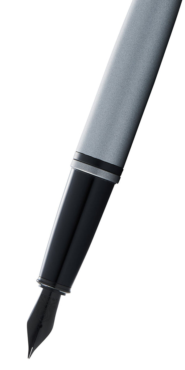 Cross Calais™ Matte Gray And Black Lacquer Stainless Steel Medium Nib Fountain Pen