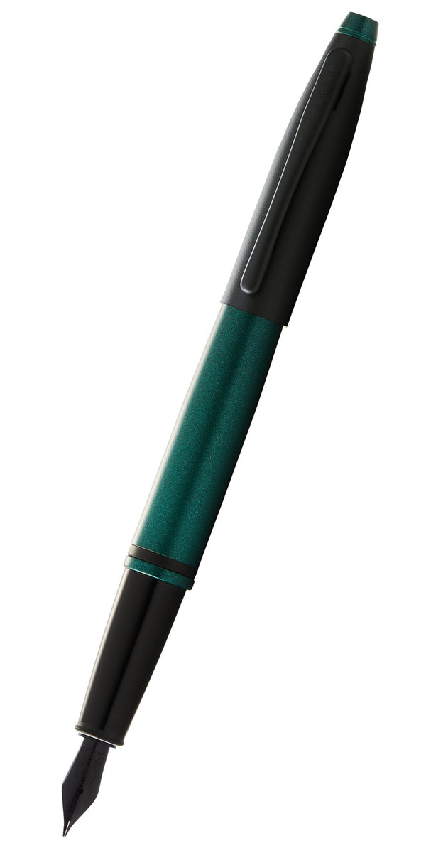 cross Calais™ Matte Green and Black Lacquer Fine Nib Fountain Pen