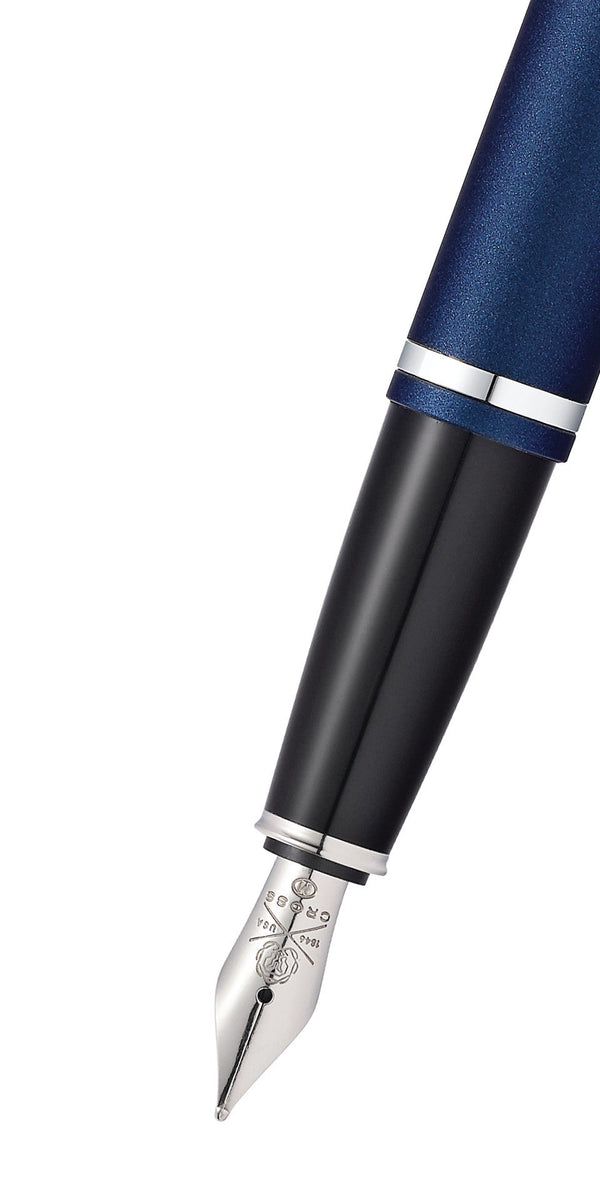 Cross Calais™ Matte Metallic Midnight Blue Fountain Pen With Stainless Steel Nib