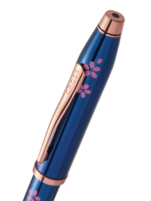 Cross Century® II Cherry Blossom Translucent Blue Lacquer Fine Nib Fountain Pen