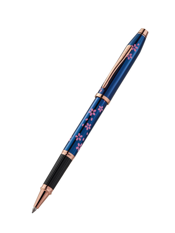 Cross Century® II Cherry Blossom Translucent Blue Lacquer Rollerball Pen