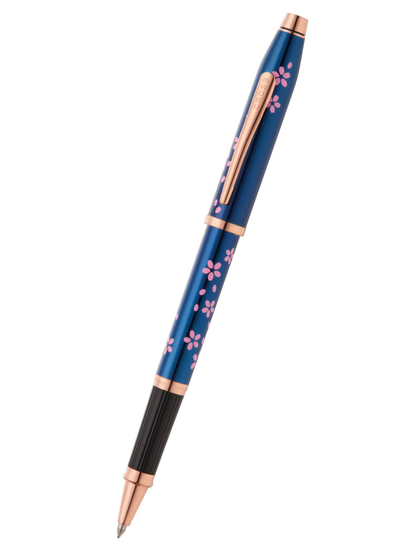 cross Century® II Cherry Blossom Translucent Blue Lacquer Rollerball Pen