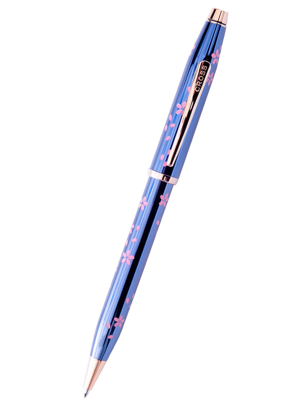cross Century® II Cherry Blossom Translucent Blue Lacquer Ballpoint Pen