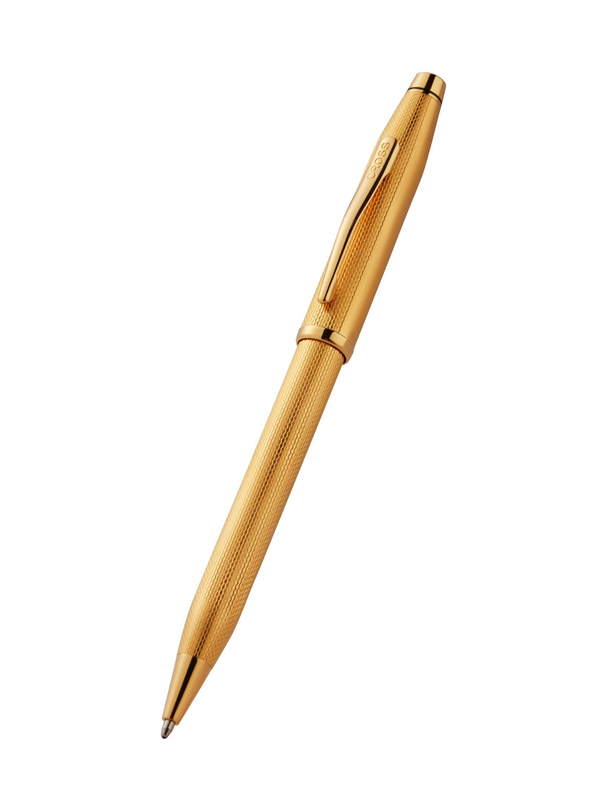 Cross Century® II Polished 23KT Gold-plated Engraved Diamond Pattern Ballpoint Pen