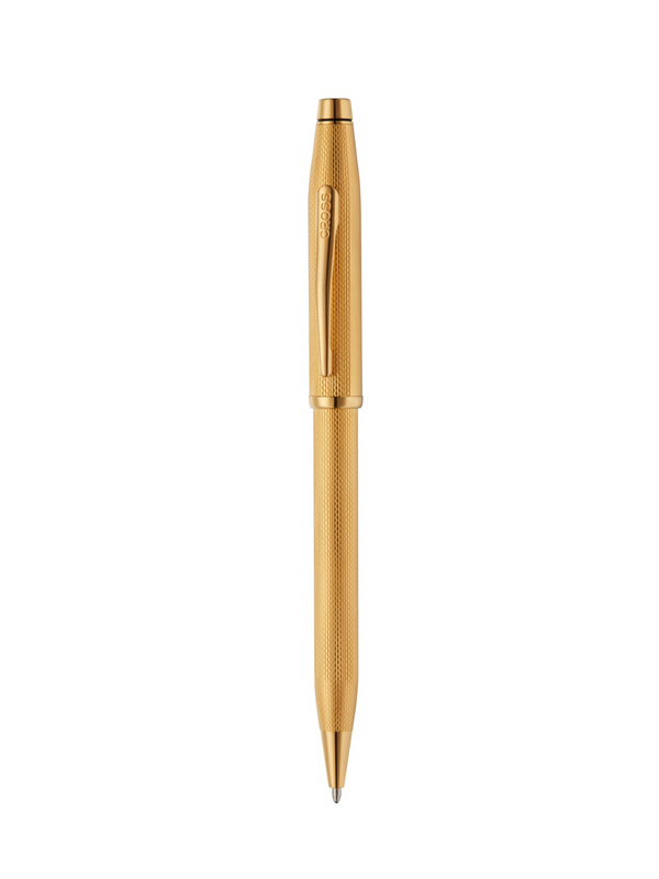 Cross Century® II Polished 23KT Gold-plated Engraved Diamond Pattern Ballpoint Pen