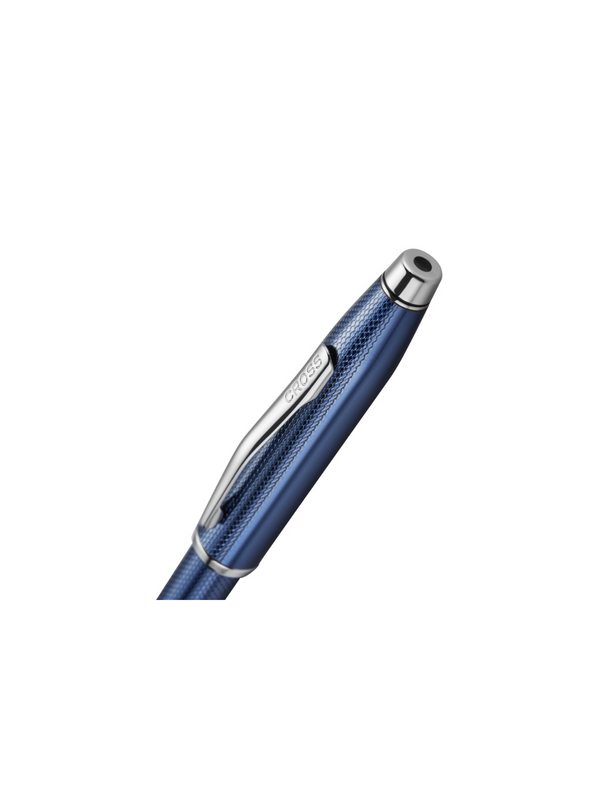 Cross Century® II Polished Translucent Cobalt Blue Engraved Diamond Pattern Ballpoint Pen