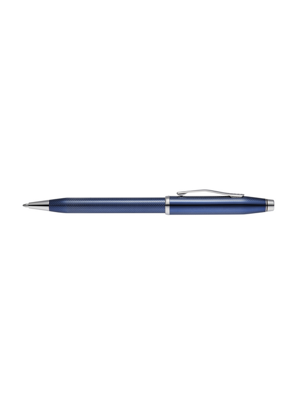 Cross Century® II Polished Translucent Cobalt Blue Engraved Diamond Pattern Ballpoint Pen