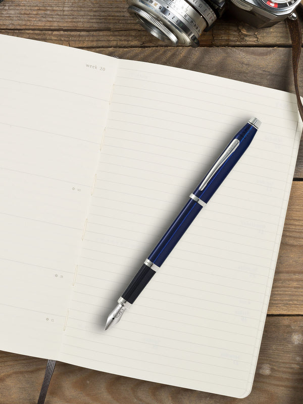 Cross Century® II Translucent Blue Lacquer Fine Nib Fountain Pen