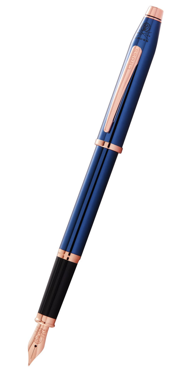 cross Century® II Translucent Cobalt Blue Lacquer Medium Nib Fountain Pen