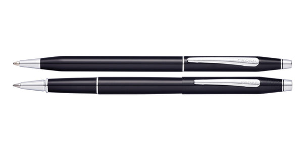 Cross Classic Century® Black Lacquer Ballpoint And Rollerball Gift Set