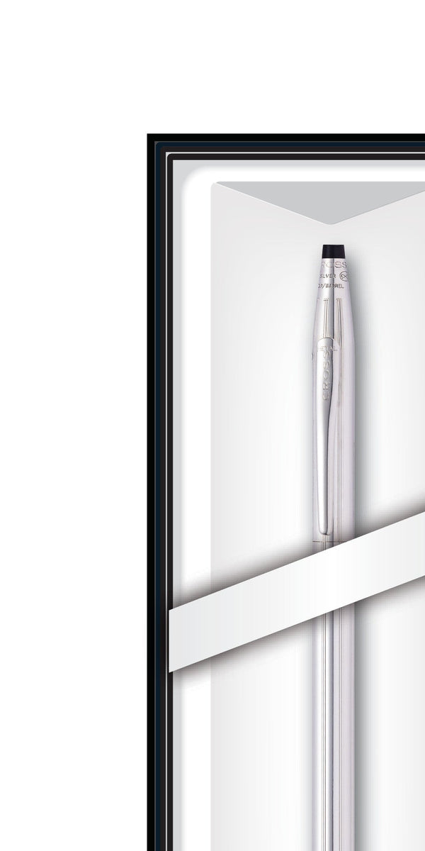 Cross Classic Century® Lustrous Chrome Ballpoint With Classic Black Journal Gift Set