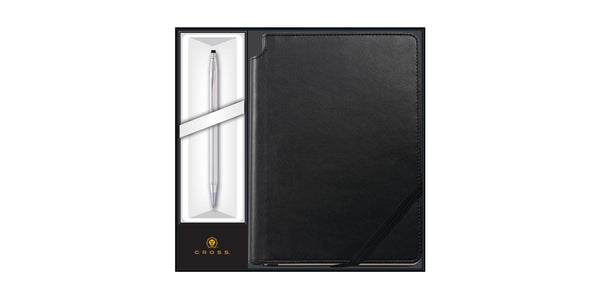 cross Classic Century® Lustrous Chrome Ballpoint with Classic Black Journal Gift Set
