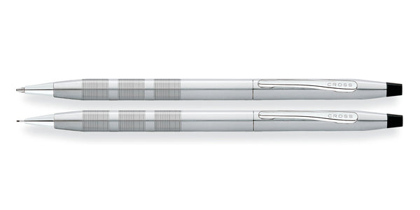 Cross Classic Century® Satin Chrome Ballpoint Pen & 0.7MM Pencil Set
