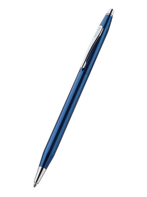 Cross Classic Century® Translucent Cobalt Blue Engraved Diamond Pattern Ballpoint Pen