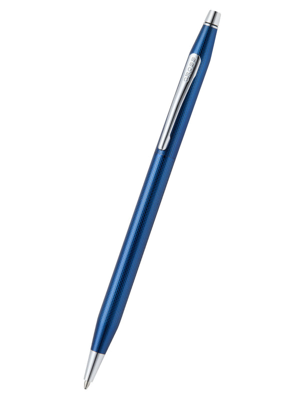 cross Classic Century® Translucent Cobalt Blue Engraved Diamond Pattern Ballpoint Pen