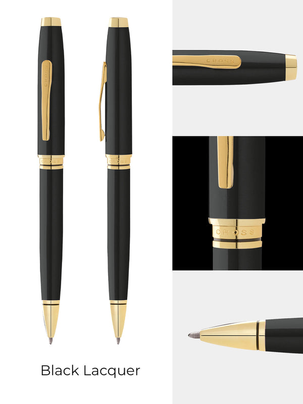 Cross Coventry Black Lacquer With Gold-Tone Ballpoint Pen