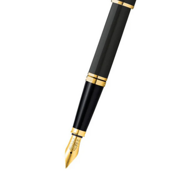 Cross Coventry Black Lacquer With Gold-Tone Fine Nib Fountain Pen