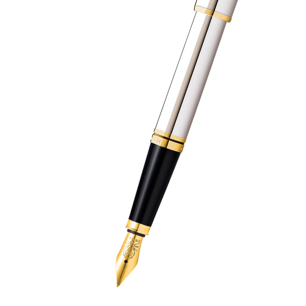 Cross Coventry Polished Chrome With Gold-Tone Fine Nib Fountain Pen