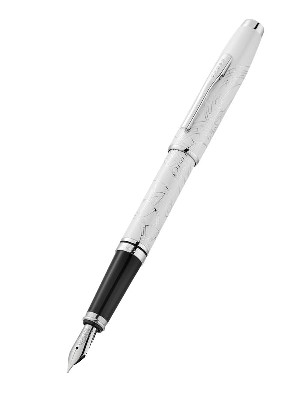 Cross Coventry Zodiac Year Of The Snake Pearl White Lacquer Fine Nib Fountain Pen