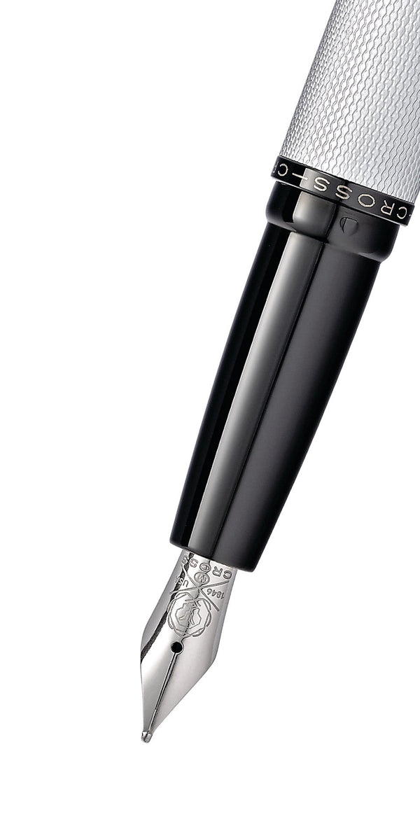 Cross ATX® Brushed Chrome Medium Nib Fountain Pen