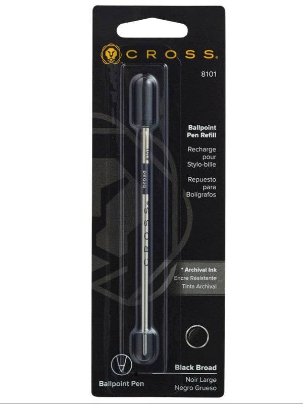 cross Ballpoint Pen Refill - Black - Broad - Single Pack