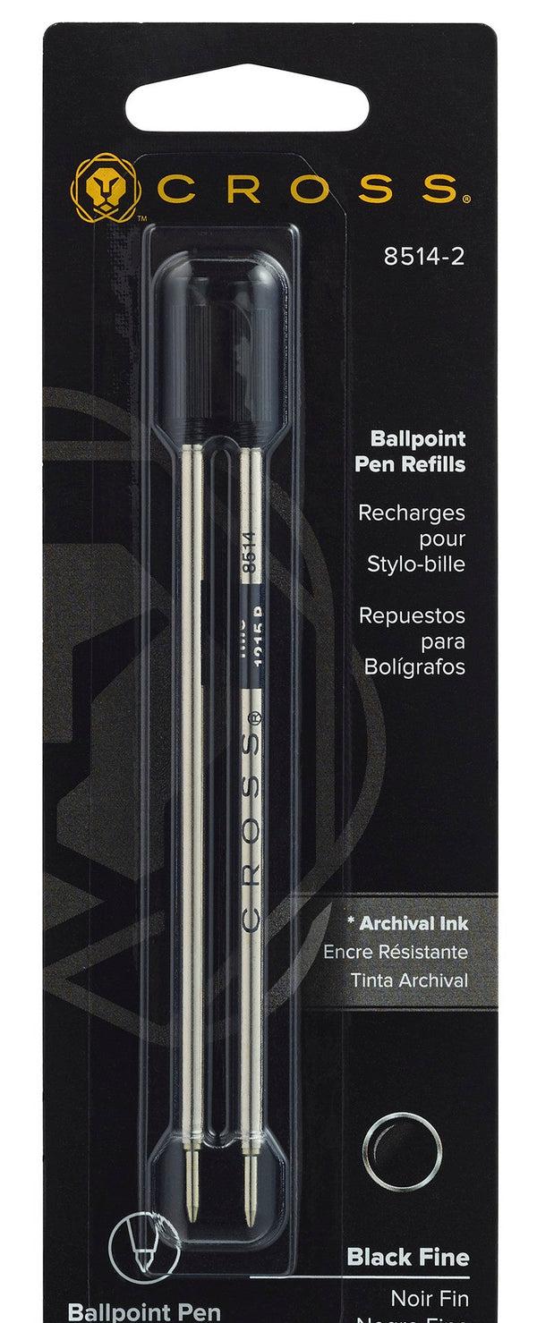 Cross Ballpoint Pen Refill - Black - Fine - Dual Pack