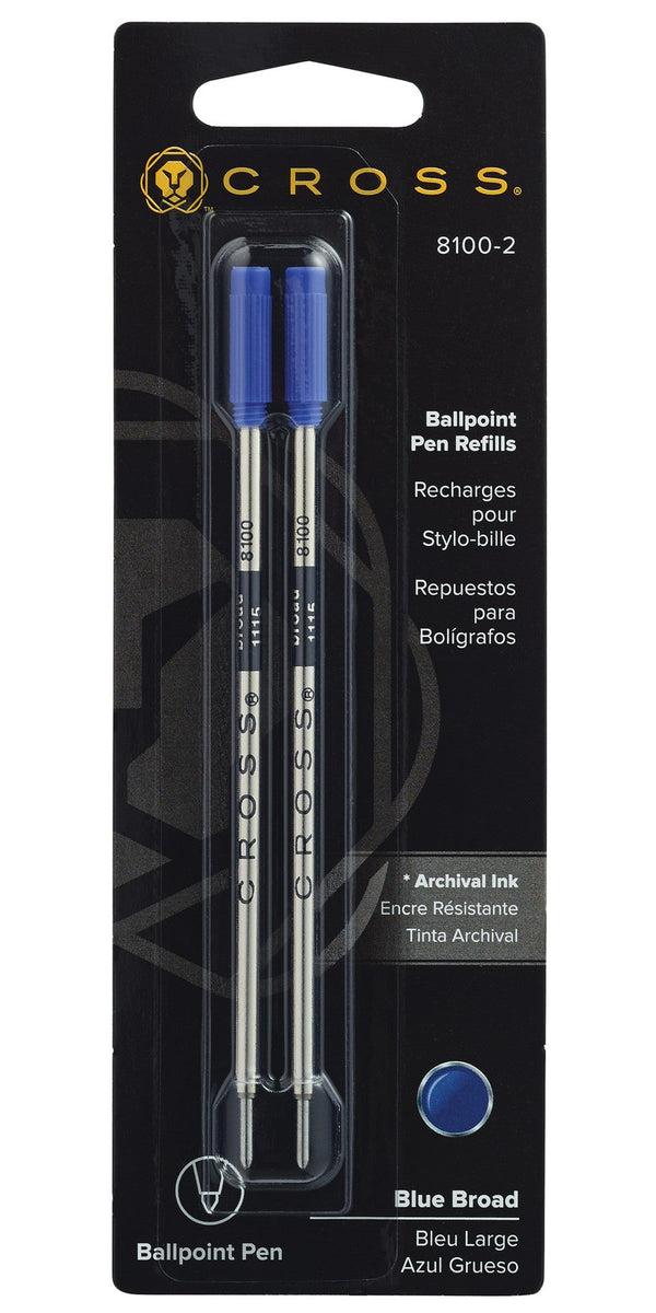 cross Ballpoint Pen Refill - Blue - Broad - Dual Pack