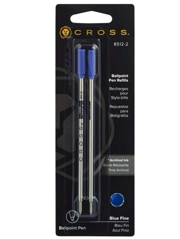 cross Ballpoint Pen Refill - Blue - Fine - Dual Pack