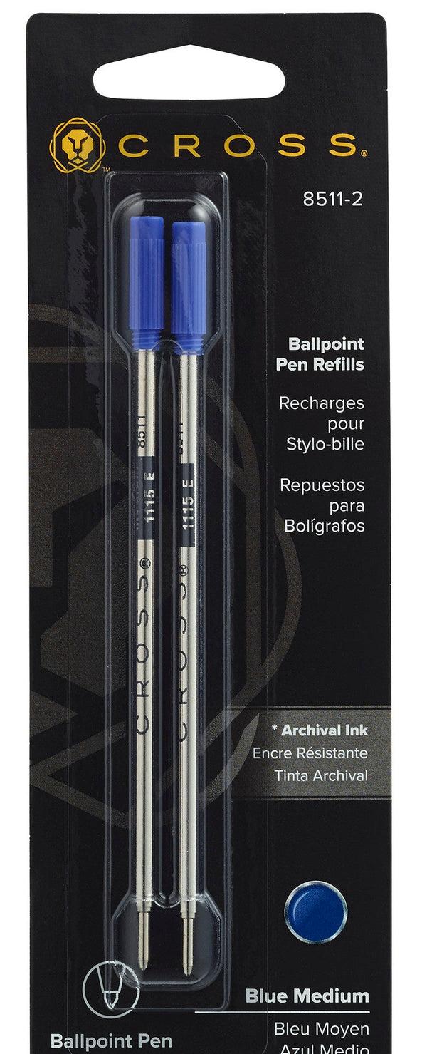 Cross Ballpoint Pen Refill - Blue - Medium - Dual Pack