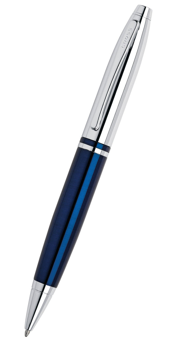 cross Calais™ Chrome & Blue Lacquer Ballpoint Pen