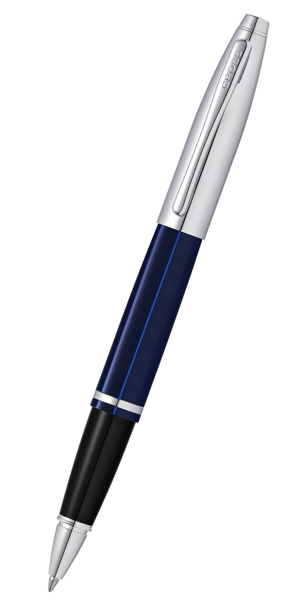 cross Calais™ Chrome & Blue Lacquer Rollerball Pen