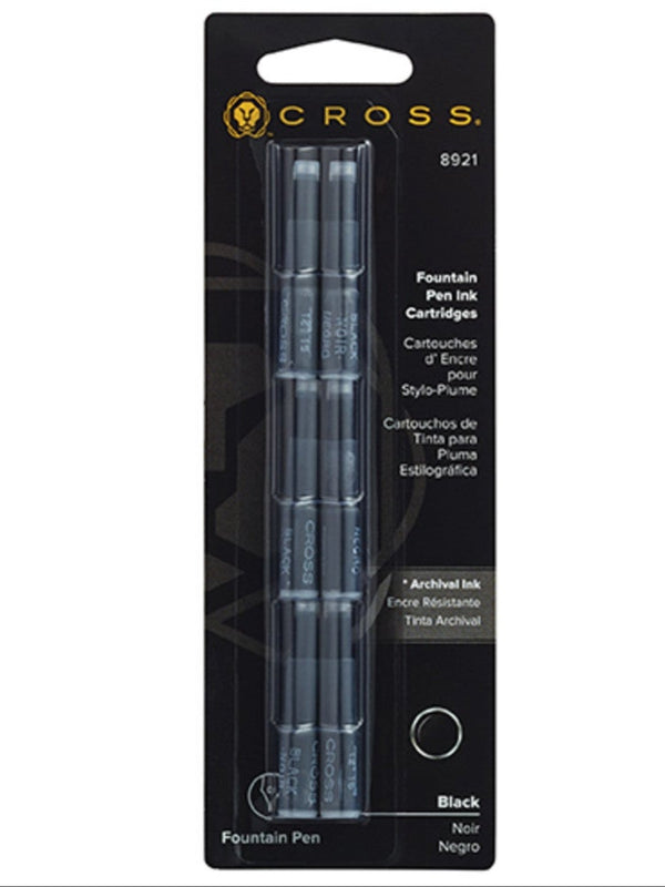 cross Fountain Pen Ink Cartridge - Black (6 per card)