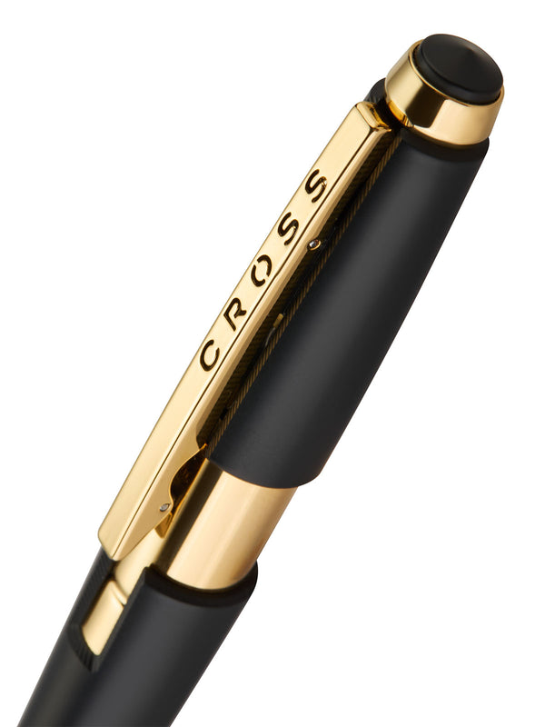 Cross Edge™ Matte Black Lacquer With Gold PVD Appointments Selectip® Rollerball Pen