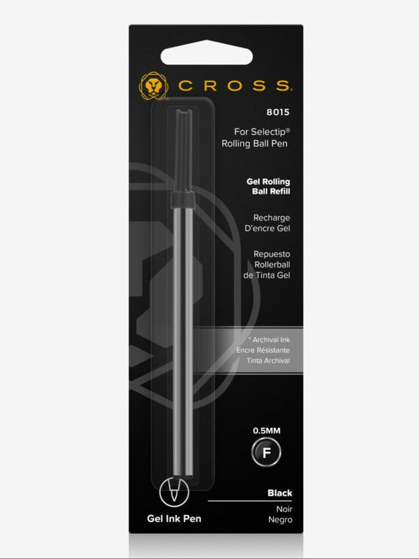 cross Fine Gel Rollerball Refill - Black - Single Pack (0.5MM)