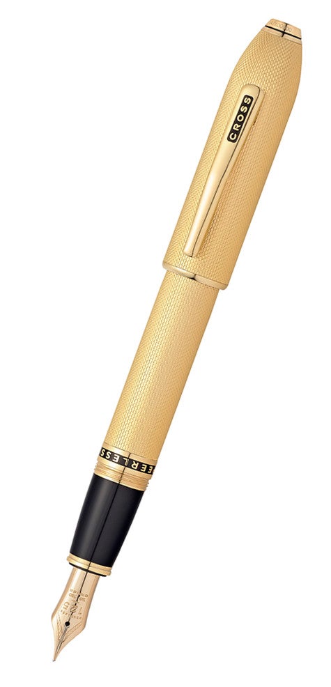 Cross Peerless™ 23KT Heavy Gold Plate With Gold Plated Appointments Swarovski Crystal And 18KT Gold Medium Nib Fountain Pen