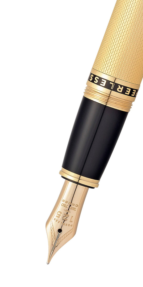 Cross Peerless™ 23KT Heavy Gold Plate With Gold Plated Appointments Swarovski Crystal And 18KT Gold Fine Nib Fountain Pen