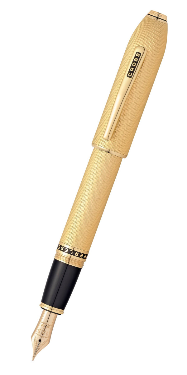 cross Peerless™ 23KT Heavy Gold Plate with Gold Plated Appointments Swarovski Crystal and 18KT Gold Fine Nib Fountain Pen